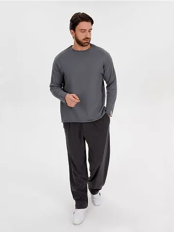 Лонгслив унисекс Siluetti Fuori, серый