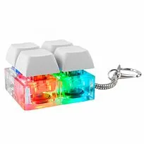 Брелок Press Anti Stress с LED подсветкой (фонарик), белый