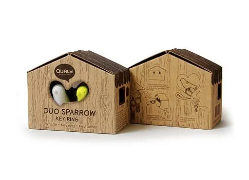 Держатель и брелок для ключей Duo Sparrow, черный
