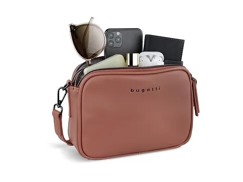 Сумка кросс-боди женская BUGATTI Almata, абрикосовая, полиуретан, 21,5х6х15 см