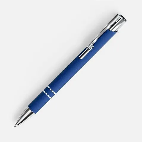 Ручка шариковая Keskus Soft Touch в футляре, синяя
