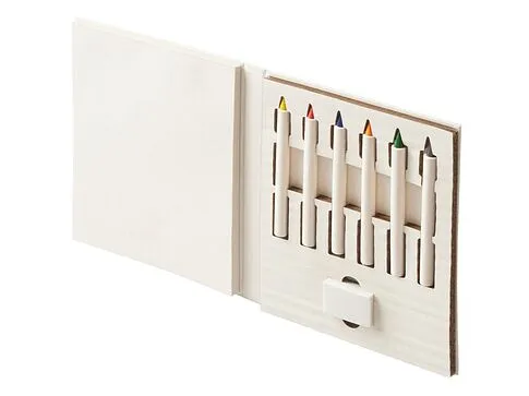 Набор цветных карандашей и листочков для рисования из молочной бумаги Artify, молочный