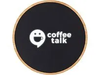 Беспроводное зарядное устройство с подсветкой лого Reedia S3, 15 Вт, бамбук, черный