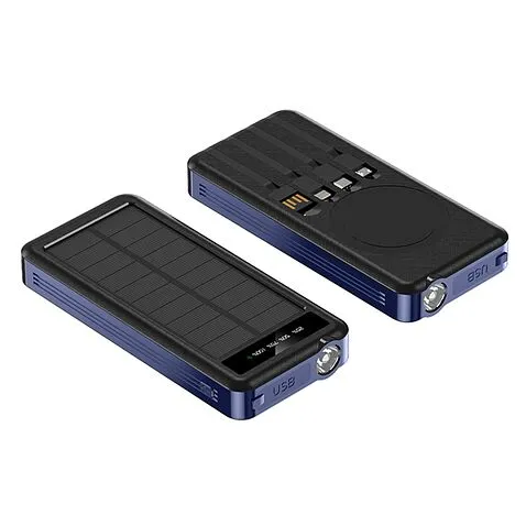 Внешний аккумулятор Xyron с солнечной панелью, 10000 mAh, синий