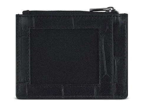Портмоне для кредитных карт BUGATTI Nevio, чёрный, воловья/полиэстер, 12,5х2,5х9,3 см