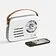 Bluetooth-колонка с радио Retronica, белая