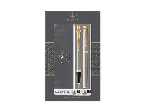 Набор Parker IM Core Brushed Metal GT: ручка шариковая, ручка роллер