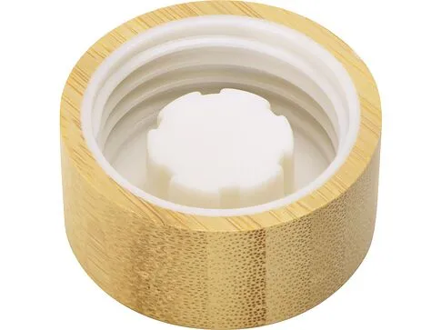 Стеклянная бутылка с бамбуковой крышкой Foggy, 600мл, черный (Р)