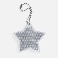 Пешеходный светоотражатель с цепочкой «Звезда», белый