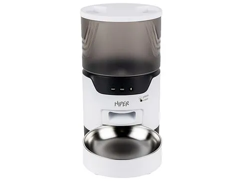 Умная Wi-Fi кормушка IoT Pet Feeder, 3000 мл, белый/черный