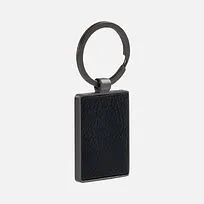 Брелок Gun Metal Leather Rectangle, графитовый