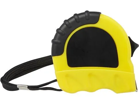 Рулетка длиной 3 метров Rule из переработанной пластмассы, сертифицированной по стандарту RCS - Желтый