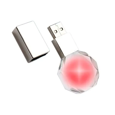 Флешка Diamond 16 Гб, красная подсветка Флешка Diamond 16 Гб, красная подсветка