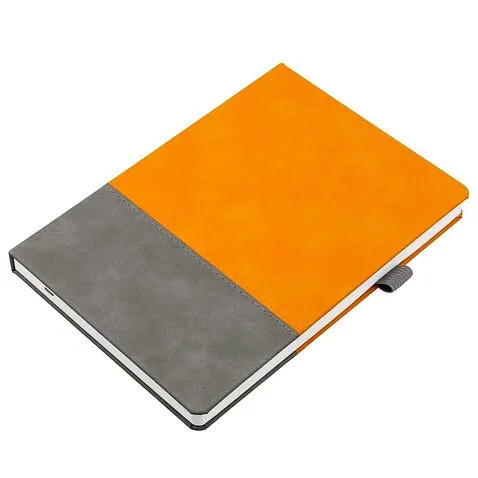 Ежедневник Horizon, недатированный, серый с оранжевым