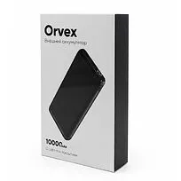 Внешний аккумулятор Orvex c быстрой зарядкой (до 22,5W), 10000 mAh, черный