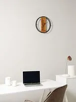 Часы Woodix, черные с коричневым