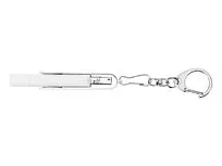 USB-флешка на 32 Гб 3 в 1 поворотный механизм, c двумя дополнительными разъемами MicroUSB и TypeC C с одноцветным металлическим клипом, белый