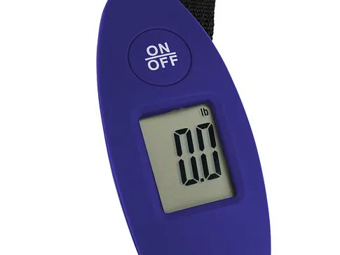 Багажные весы с покрытием soft touch Gravity, синий