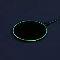 Беспроводное зарядное устройство с подсветкой Lightcore, черное