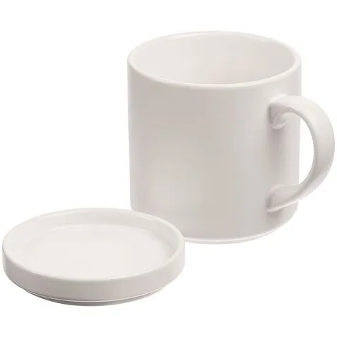 Кружка с подогревом и беспроводной зарядкой dualBase plus, белая