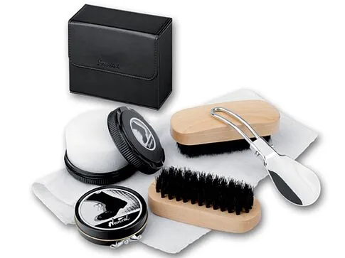 Набор для чистки обуви: ложка для обуви, тряпочка для полировки, 2 щетки, губка, крем, 7106510, черный Набор для чистки обуви: ложка для обуви, тряпочка для полировки, 2 щетки, губка, крем, 7106510, черный