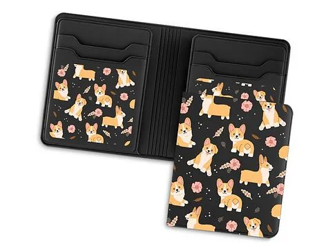 Картхолдер с отделением для наличных денег с возможностью полноцветной УФ-печати, софт-тач