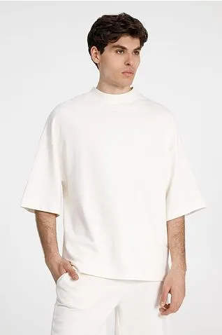 Футболка оверсайз унисекс T9, молочно-белая