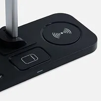 Настольная лампа с беспроводной зарядкой Power Light, черная