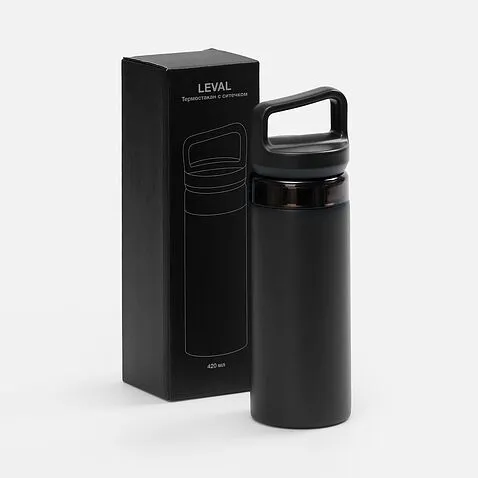 Термостакан Leval с ситечком, черный