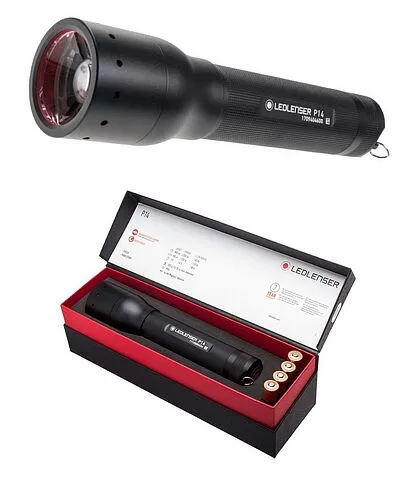 Профессиональный ручной фонарь LED LENSER P14, 150 lm, черный