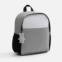 Пешеходный светоотражатель с цепочкой «Мишка», белый