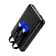 Внешний аккумулятор Eron с подсветкой гравировки, 5000 mAh, чёрный/синий