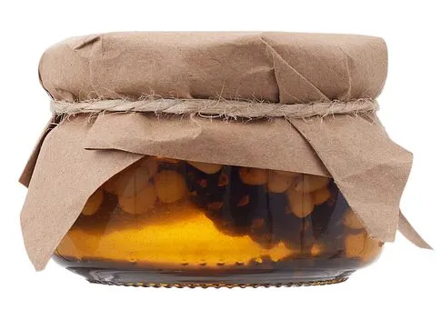 Мед с сосновой шишкой и кедровым орехом 120 гр.