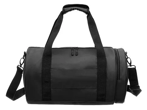 Сумка спортивная TORBER Mobi, чёрный, полиэстер 900D с PU покрытием, 45 х 25 х 25 см