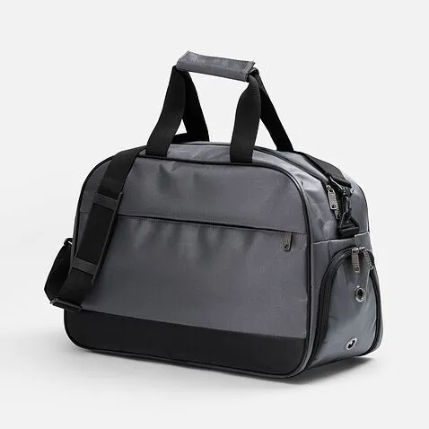 Спортивная сумка Atlantes, светло-серая с черным