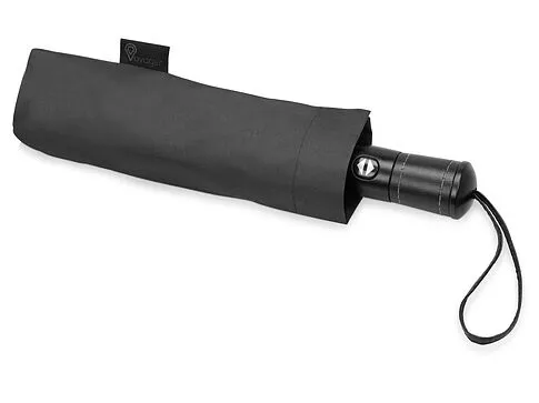 Зонт складной Ontario, автоматический, 3 сложения, с чехлом, черный (Р)