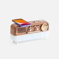 Bluetooth-колонка с беспроводной зарядкой, часами и подсветкой Multiverse, ver.2