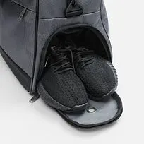 Спортивная сумка Atlantes, светло-серая с черным