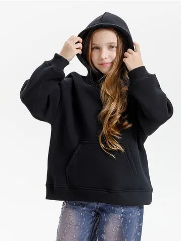 Худи детское оверсайз Junipero, черное