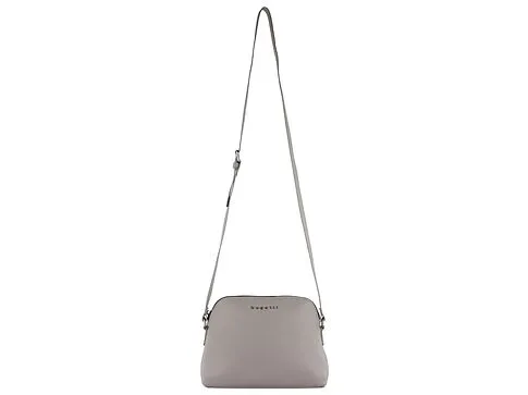 Сумка наплечная женская BUGATTI Bella, бежевая, воловья кожа/полиэстер, 23х8х17 см