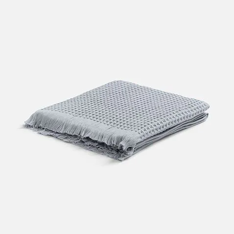 Плед вафельный Elenglect, светло-серый