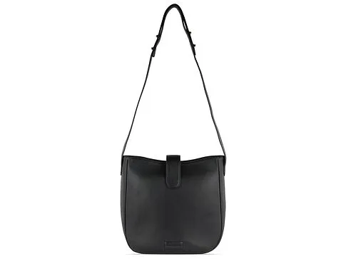 Сумка женская BUGATTI Elsa, чёрная, воловья кожа/полиэстер, 29х8х27 см