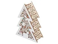 Шкатулка из фанеры в виде елки Firytale , серебристая