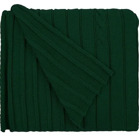 Плед Tressa, темно-зеленый