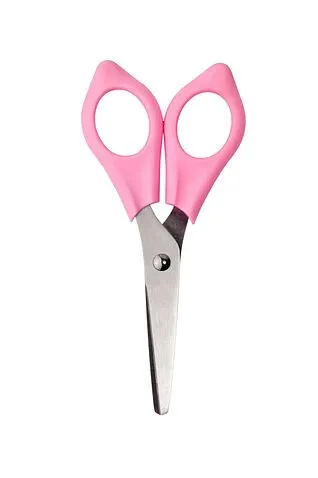 Ножницы и магнит со скрепками Bunny, розовые