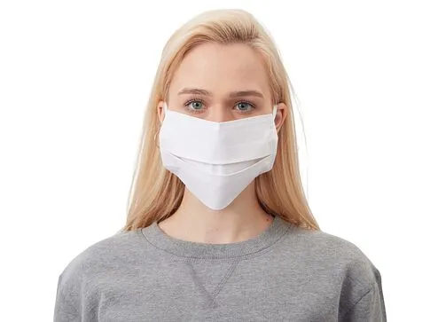 Маска для лица многоразовая из хлопка, белый