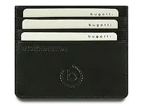 Портмоне для кредитных карт BUGATTI КОМЕТА | COMET, с защитой данных RFID, черное, натуральная воловья кожа, 10,2х0,2х8,2 см