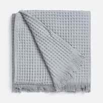 Плед вафельный Elenglect, светло-серый