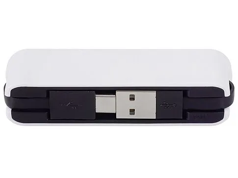 USB-хаб Hubix с коннектором 2-в-1 USB-C и USB-A, 2.0, белый