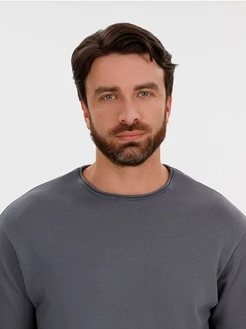 Лонгслив унисекс Siluetti Fuori, серый